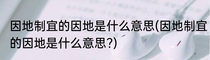 因地制宜的因地是什么意思(因地制宜的因地是什么意思?)