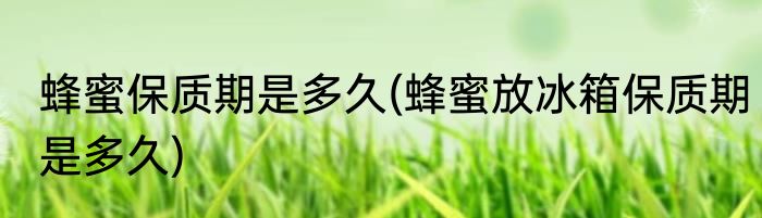 蜂蜜保质期是多久(蜂蜜放冰箱保质期是多久)