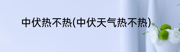 中伏热不热(中伏天气热不热)