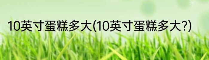 10英寸蛋糕多大(10英寸蛋糕多大?)