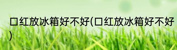 口红放冰箱好不好(口红放冰箱好不好)