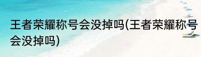 王者荣耀称号会没掉吗(王者荣耀称号会没掉吗)