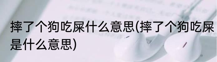 摔了个狗吃屎什么意思(摔了个狗吃屎是什么意思)
