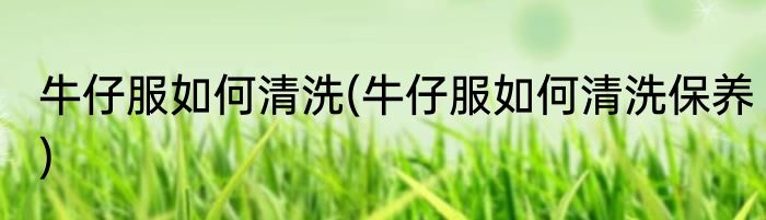 牛仔服如何清洗(牛仔服如何清洗保养)