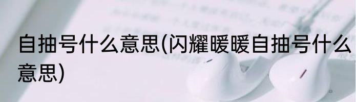 自抽号什么意思(闪耀暖暖自抽号什么意思)