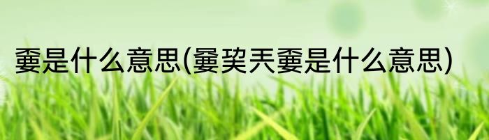 嫑是什么意思(嘦巭兲嫑是什么意思)