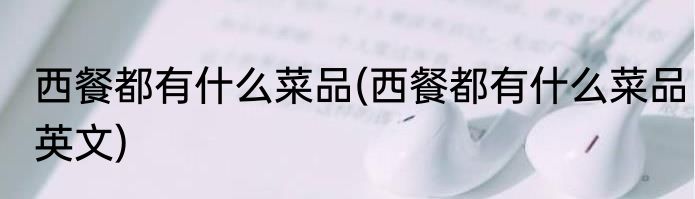 西餐都有什么菜品(西餐都有什么菜品英文)