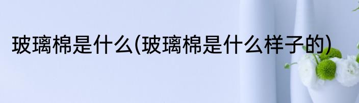 玻璃棉是什么(玻璃棉是什么样子的)