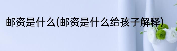 邮资是什么(邮资是什么给孩子解释)