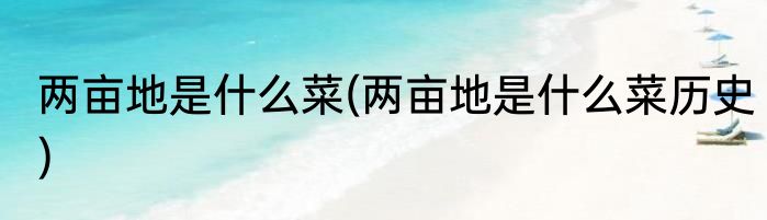 两亩地是什么菜(两亩地是什么菜历史)