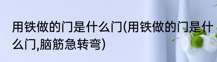 用铁做的门是什么门(用铁做的门是什么门,脑筋急转弯)