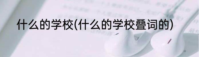 什么的学校(什么的学校叠词的)