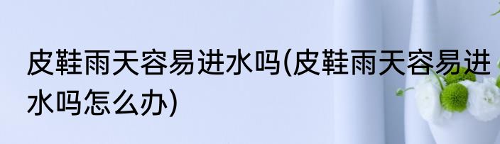 皮鞋雨天容易进水吗(皮鞋雨天容易进水吗怎么办)
