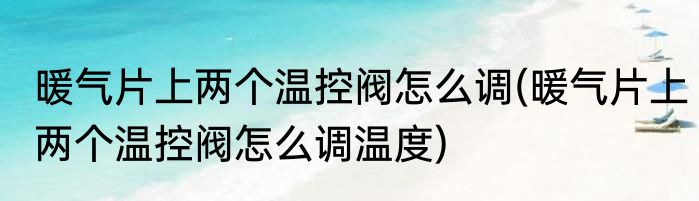 暖气片上两个温控阀怎么调(暖气片上两个温控阀怎么调温度)