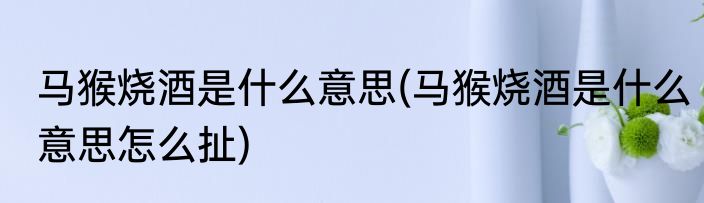 马猴烧酒是什么意思(马猴烧酒是什么意思怎么扯)
