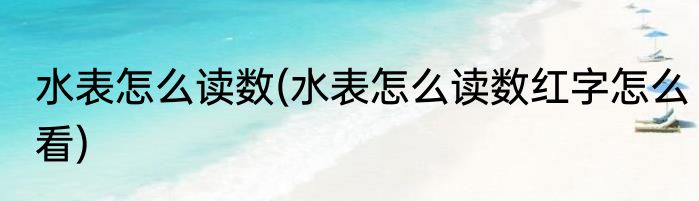 水表怎么读数(水表怎么读数红字怎么看)