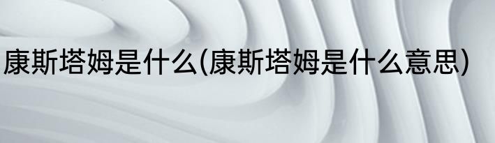 康斯塔姆是什么(康斯塔姆是什么意思)