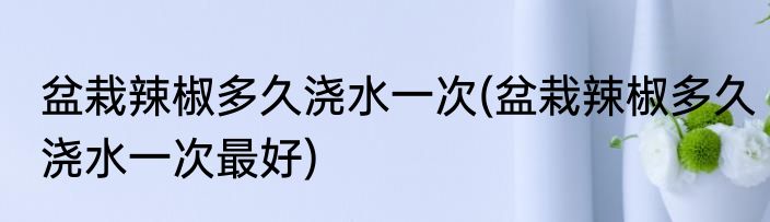 盆栽辣椒多久浇水一次(盆栽辣椒多久浇水一次最好)