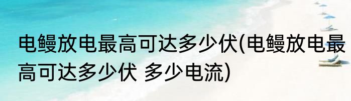 电鳗放电最高可达多少伏(电鳗放电最高可达多少伏 多少电流)