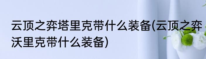 云顶之弈塔里克带什么装备(云顶之弈沃里克带什么装备)
