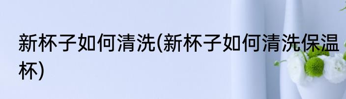 新杯子如何清洗(新杯子如何清洗保温杯)