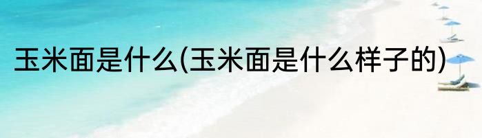 玉米面是什么(玉米面是什么样子的)