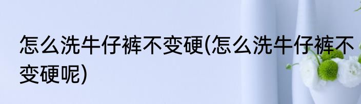 怎么洗牛仔裤不变硬(怎么洗牛仔裤不变硬呢)