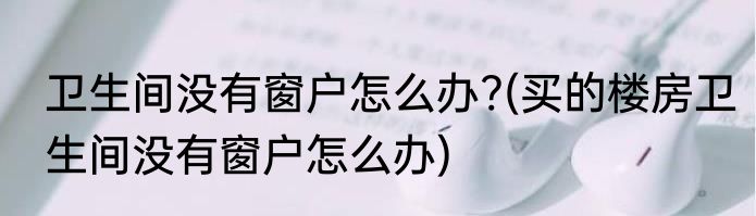 卫生间没有窗户怎么办?(买的楼房卫生间没有窗户怎么办)
