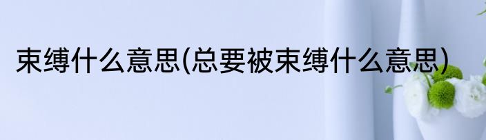 束缚什么意思(总要被束缚什么意思)
