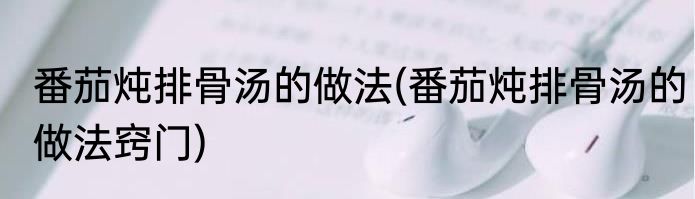 番茄炖排骨汤的做法(番茄炖排骨汤的做法窍门)