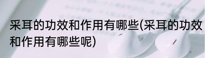 采耳的功效和作用有哪些(采耳的功效和作用有哪些呢)