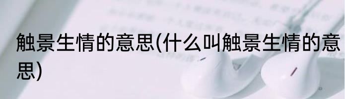 触景生情的意思(什么叫触景生情的意思)