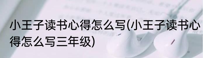 小王子读书心得怎么写(小王子读书心得怎么写三年级)