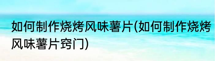 如何制作烧烤风味薯片(如何制作烧烤风味薯片窍门)