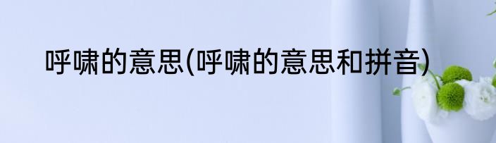 呼啸的意思(呼啸的意思和拼音)