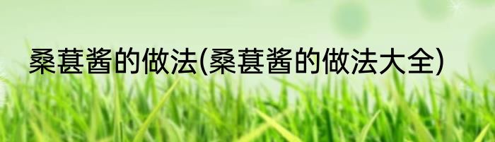 桑葚酱的做法(桑葚酱的做法大全)