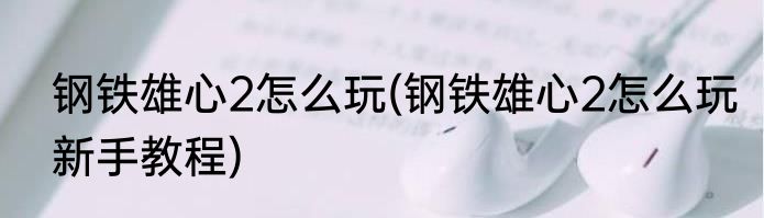 钢铁雄心2怎么玩(钢铁雄心2怎么玩新手教程)