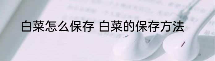 白菜怎么保存 白菜的保存方法