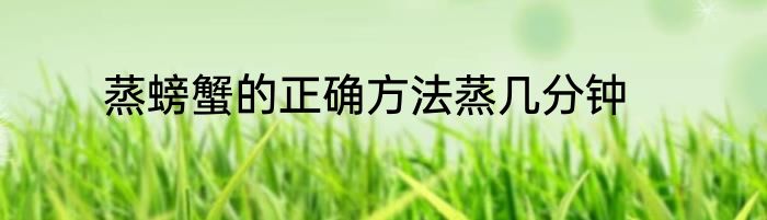 蒸螃蟹的正确方法蒸几分钟