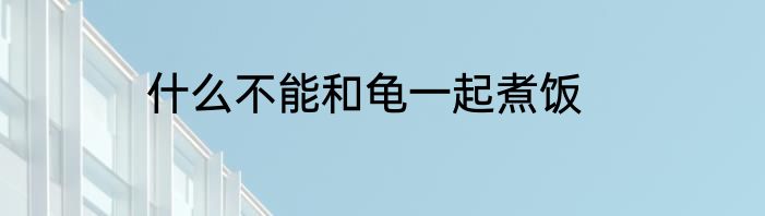 什么不能和龟一起煮饭