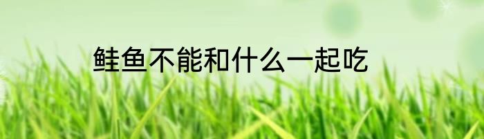 鲑鱼不能和什么一起吃