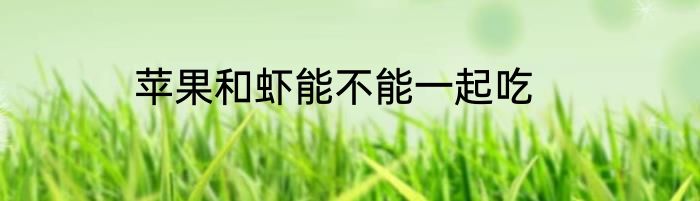 苹果和虾能不能一起吃