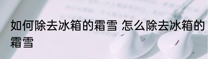 如何除去冰箱的霜雪 怎么除去冰箱的霜雪