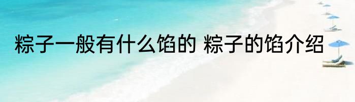 粽子一般有什么馅的 粽子的馅介绍