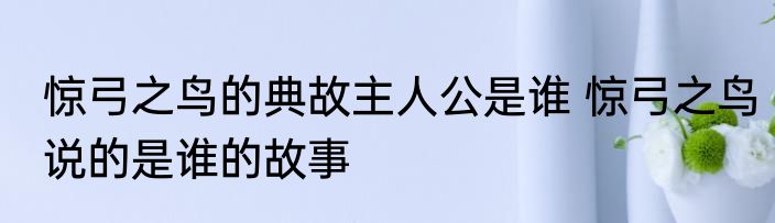 惊弓之鸟的典故主人公是谁 惊弓之鸟说的是谁的故事