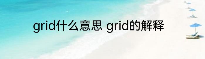 grid什么意思 grid的解释