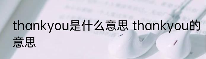 thankyou是什么意思 thankyou的意思