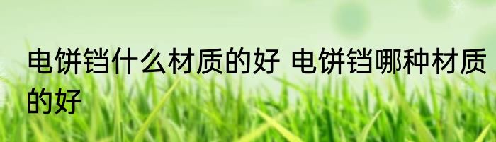 电饼铛什么材质的好 电饼铛哪种材质的好
