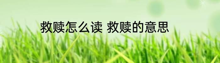 救赎怎么读 救赎的意思