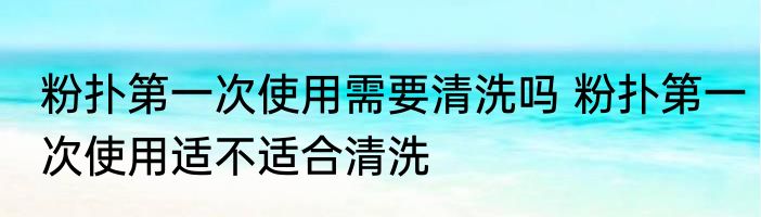 粉扑第一次使用需要清洗吗 粉扑第一次使用适不适合清洗